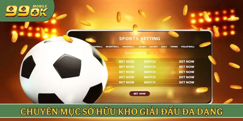 Chuyên mục sở hữu kho giải đấu đa dạng, cập nhật liên tục