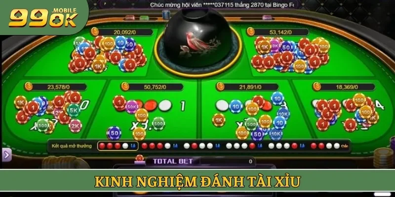 Kinh nghiệm đánh tài xỉu