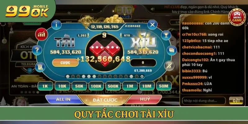 Quy tắc chơi tài xỉu